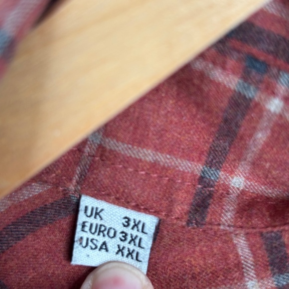 Barbour Flannel XXL Button Down Plaid Burnt Orange Rust Classic Preppy Old Money - Picture 3 of 10